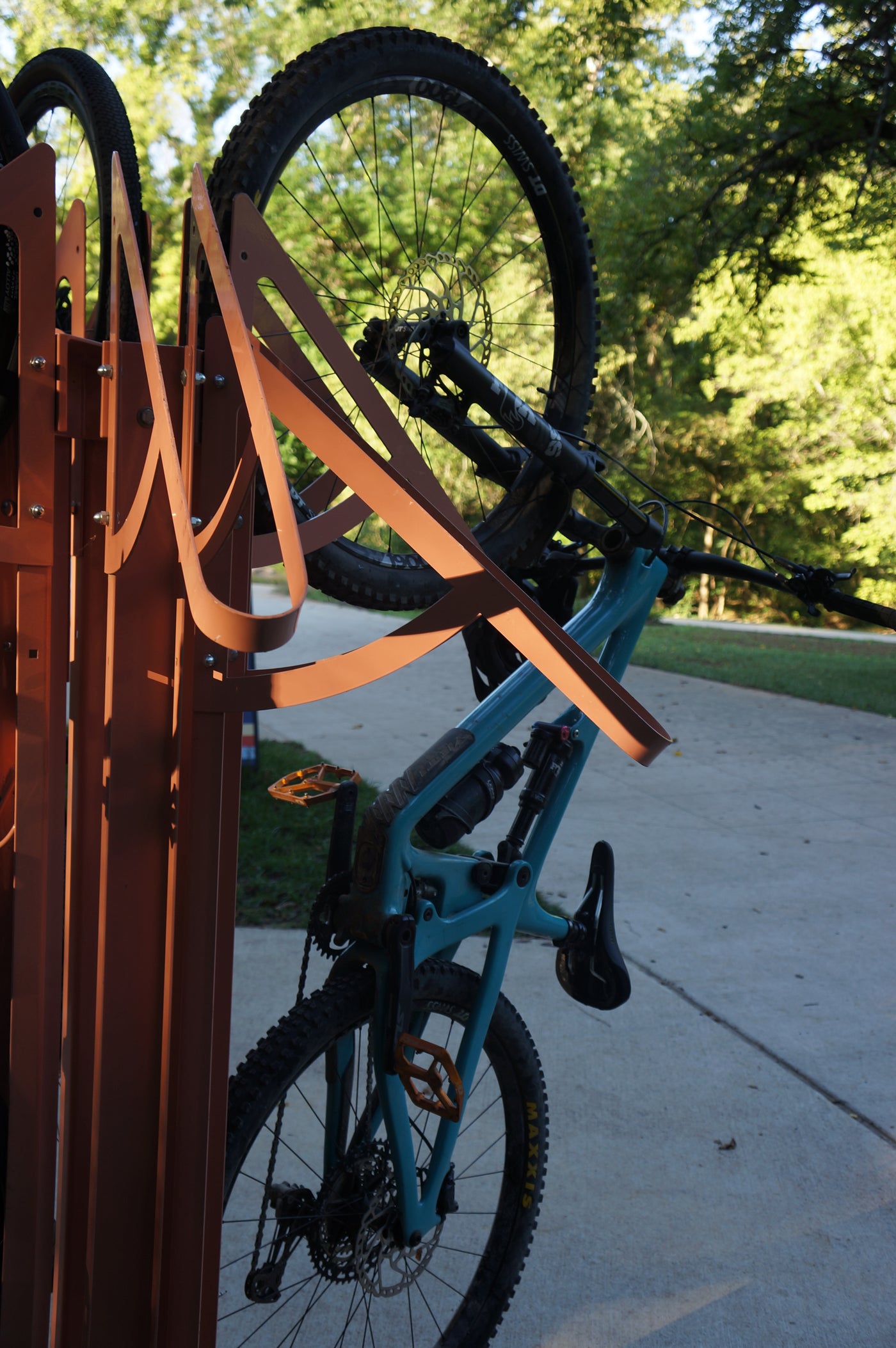 Curb Pin Rack Radial Curb Rack – PutUp Bike Racks