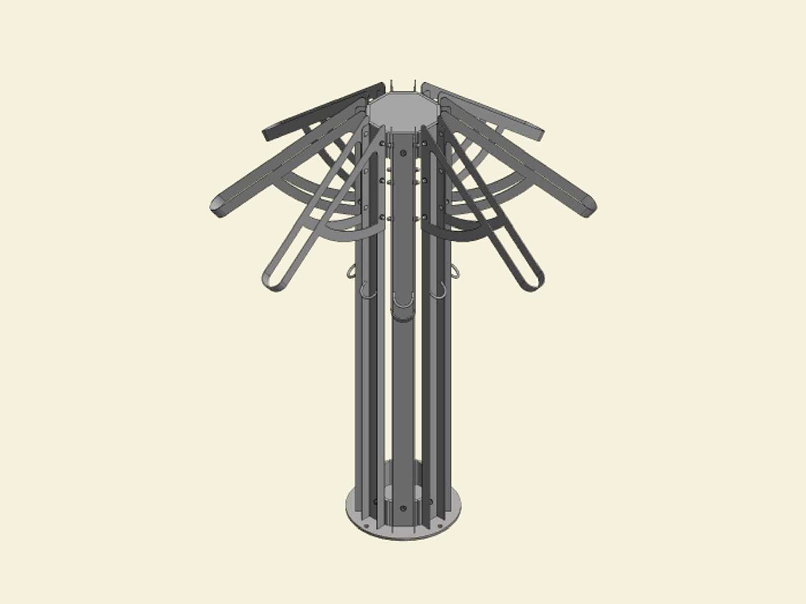 Curb Pin Rack Radial Curb Rack – PutUp Bike Racks