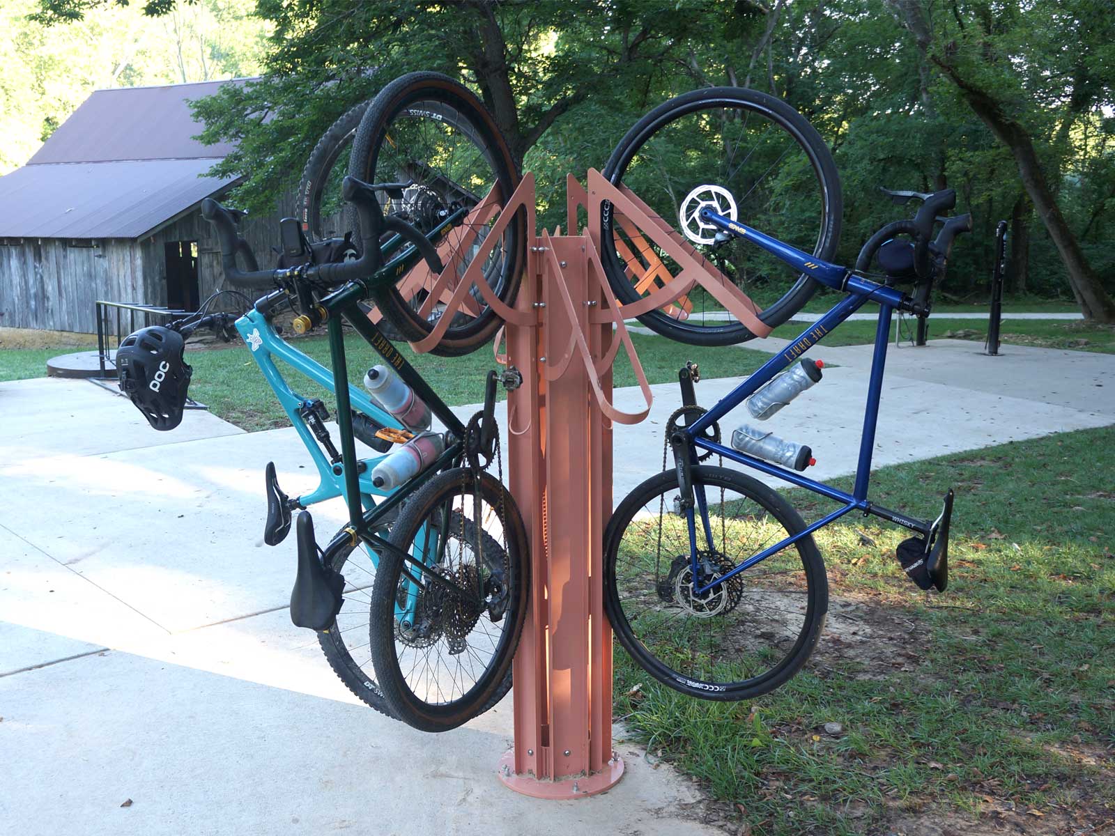 Curb Pin Rack Radial Curb Rack – PutUp Bike Racks